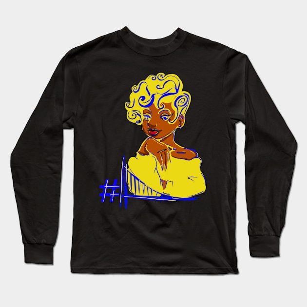 Blue and Gold Pride Long Sleeve T-Shirt by SoukainaDreams